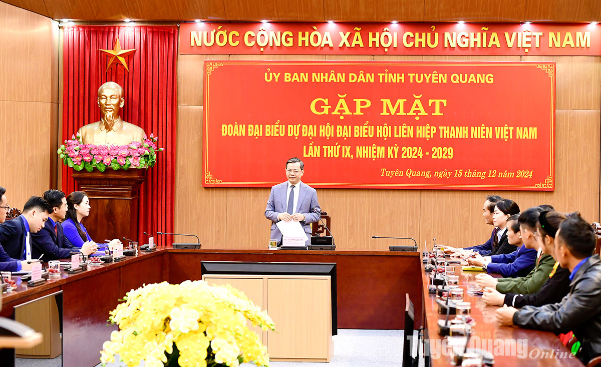 Gặp mặt đoàn đại biểu dự Đại hội đại biểu Hội LHTN Việt Nam lần thứ IX, nhiệm kỳ 2024-2029