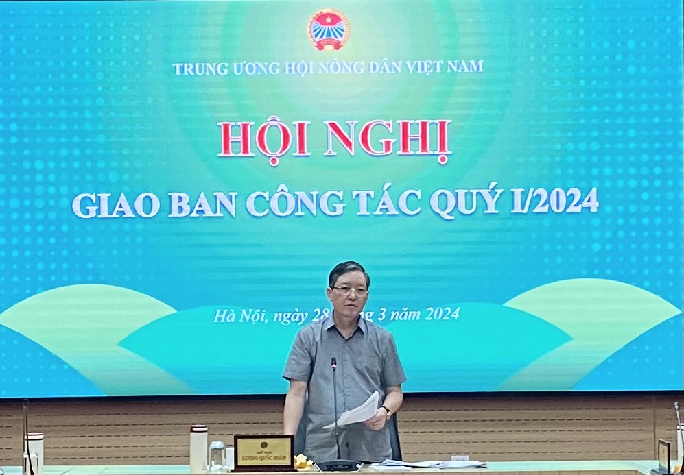 Hội nghị giao ban công tác quý I Trung ương Hội Nông dân Việt Nam: Quyết liệt triển khai các nhiệm vụ trọng tâm năm 2024