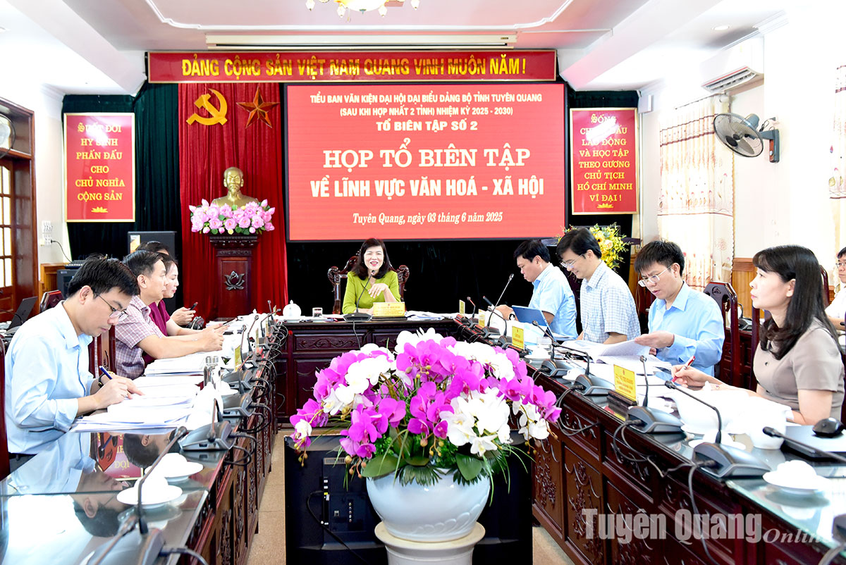 Tổ Biên tập về lĩnh vực văn hóa - xã hội họp trực tuyến cho ý kiến vào dự thảo báo cáo chính trị
