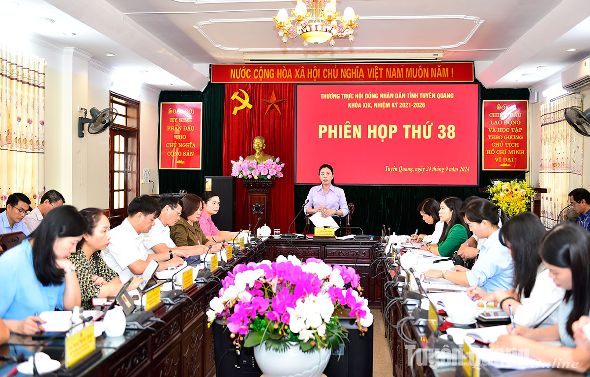 Phiên họp thứ 38 của Thường trực HĐND tỉnh khóa XIX